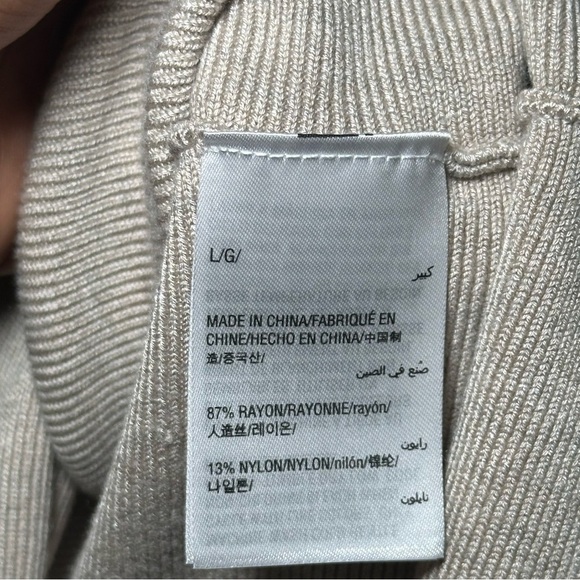 INC International Concepts Tan Sweater Yellow Stripe Size Large - Picture 13 of 16